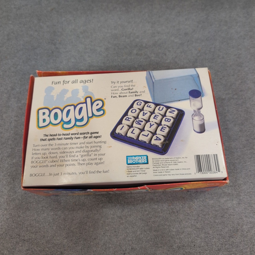 Boggle Game 25th Anniversary‎ Edition Parker Brothers Word Search 1998 00384 - Picture 6 of 6